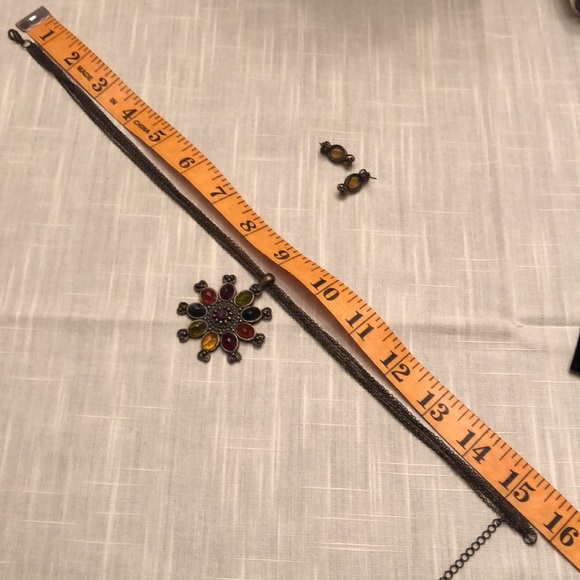 VINTAGE BIJOUX TERNER NECKLACE & EARRINGS NICKEL LEAD & CADMIUM FREE - # 542 - Picture 11 of 12